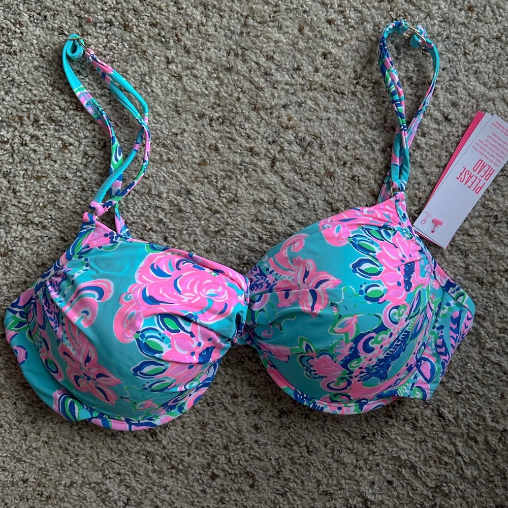 Lilly Pulitzer Bikini Top - Blue Horizon Jungle Sunrise